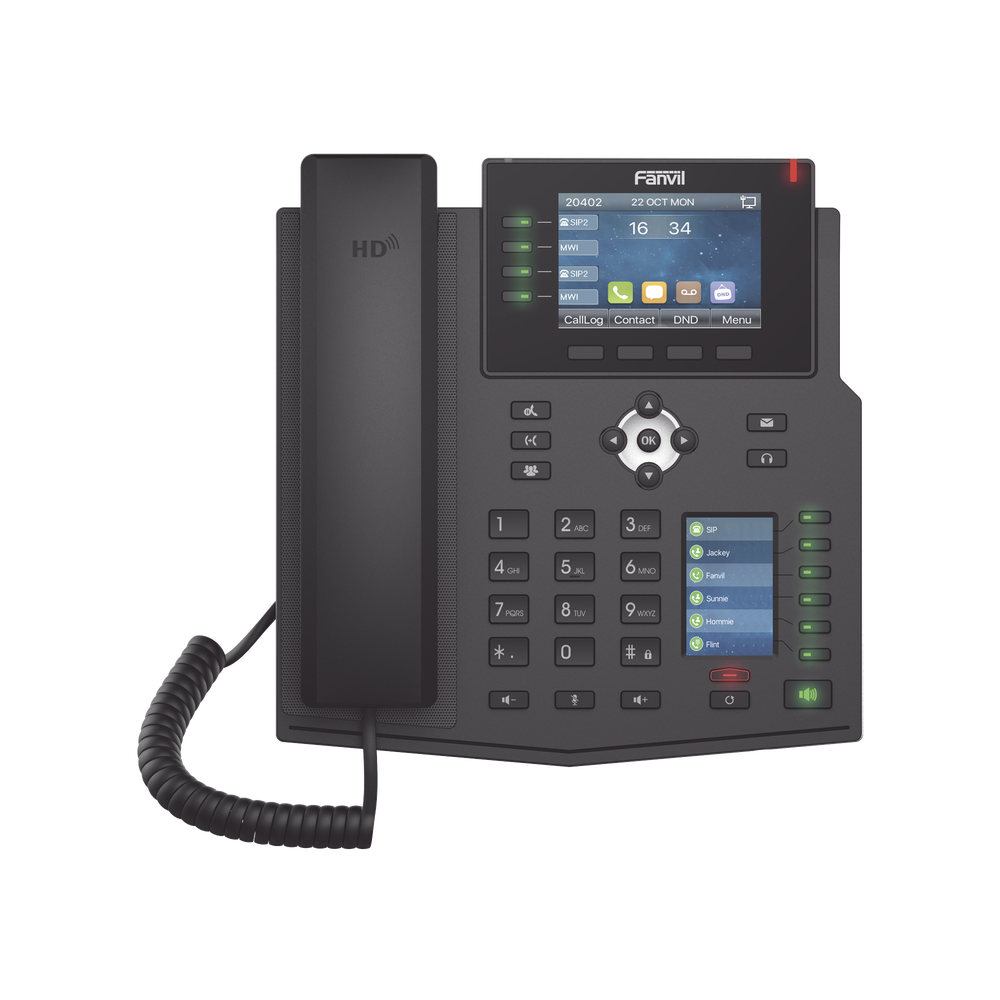 Foto 3 pulgar | Teléfono Ip Empresarial 16 Lineas Lcd Color Poe Fanvil X5u