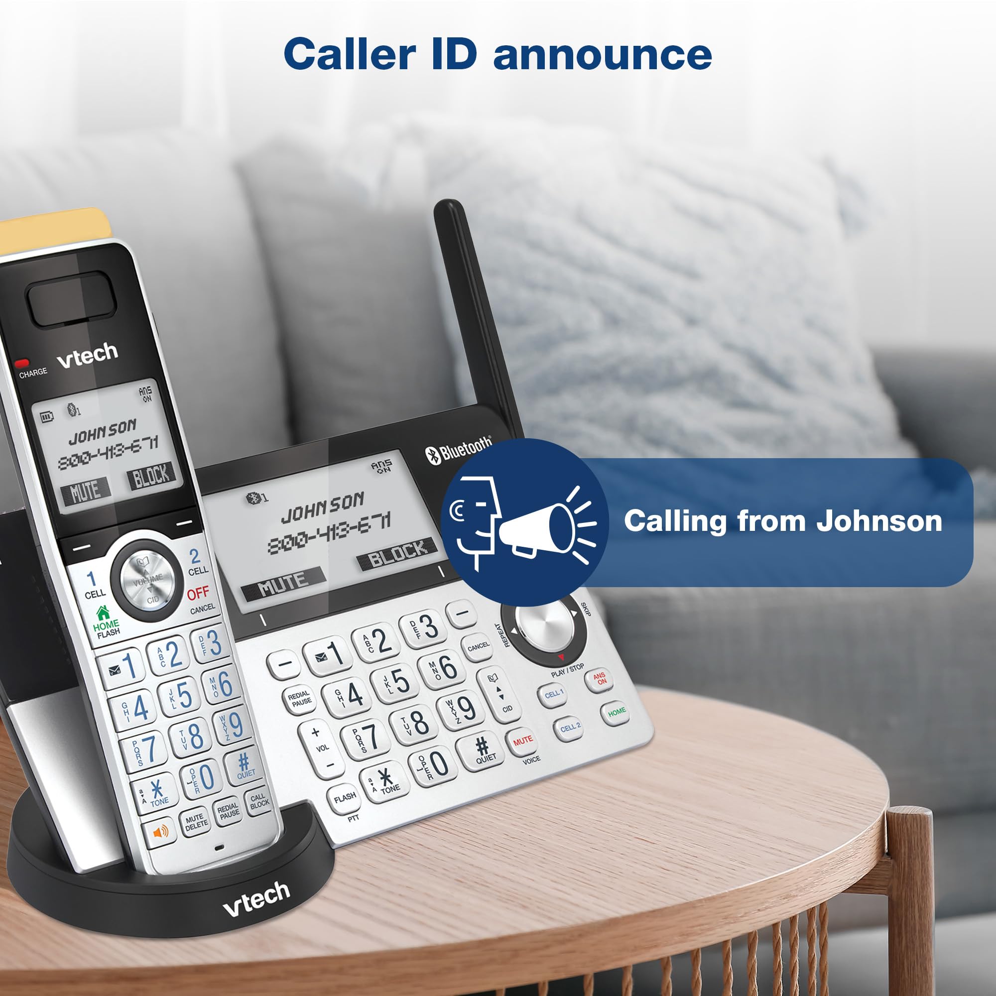 Foto 7 | Teléfono Inalámbrico Vtech Is8151-2 De Súper Largo Alcance Con Contestador Automático - Venta Internacional.