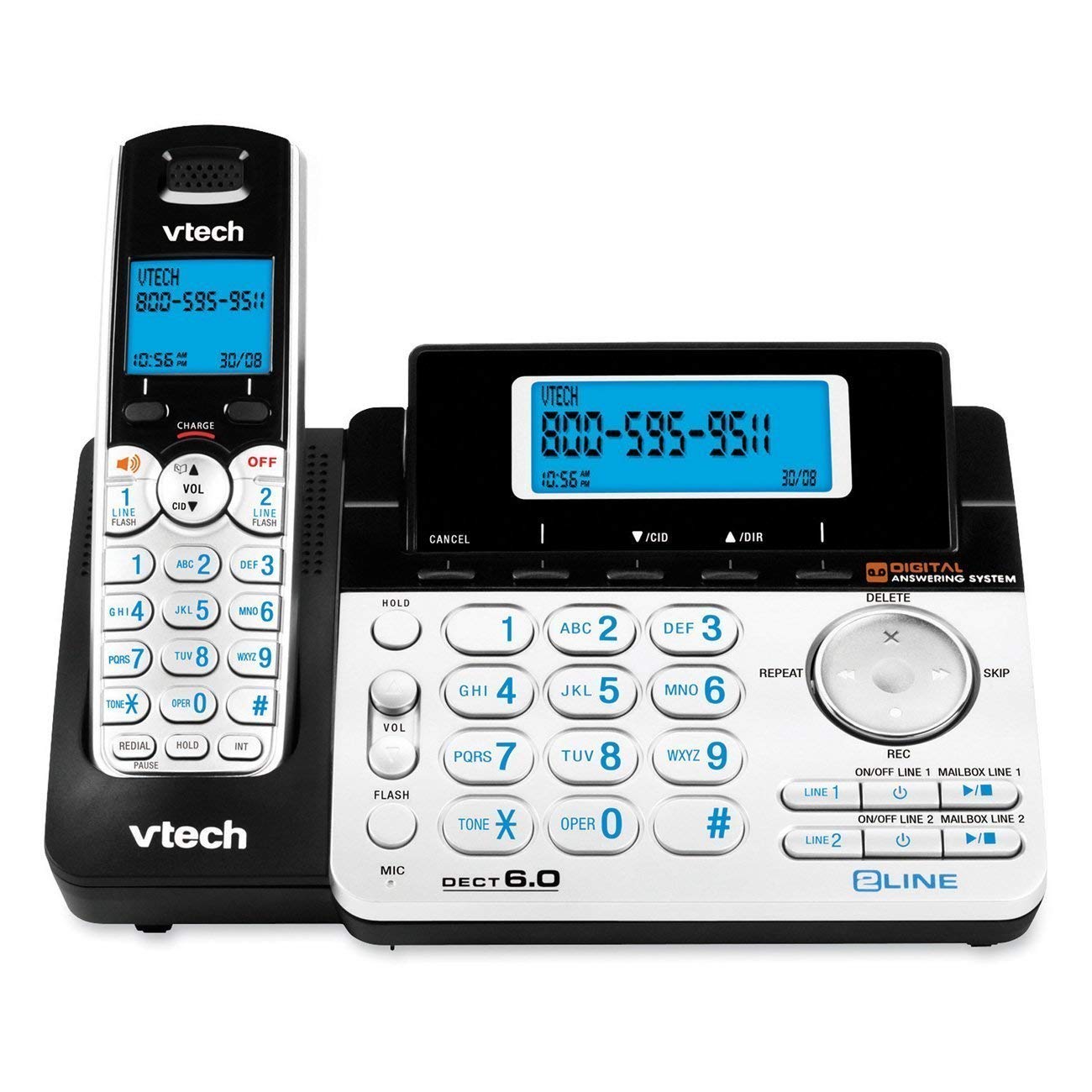 Teléfono Inalámbrico Vtech Dect 6.0 De 2 Líneas Ampliable Hasta 12 Teléfonos - Venta Internacional. $3,291