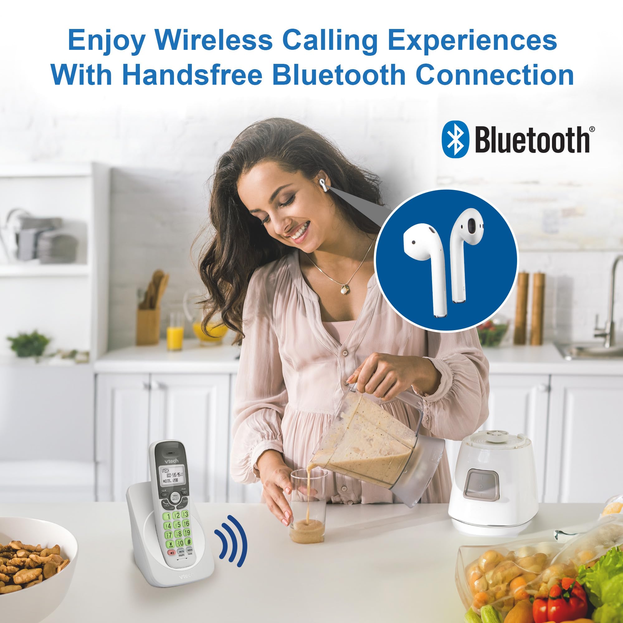 Foto 4 pulgar | Teléfono Inalámbrico Vtech Vg131 Dect 6.0 Bluetooth Identificador De Llamadas - Venta Internacional.