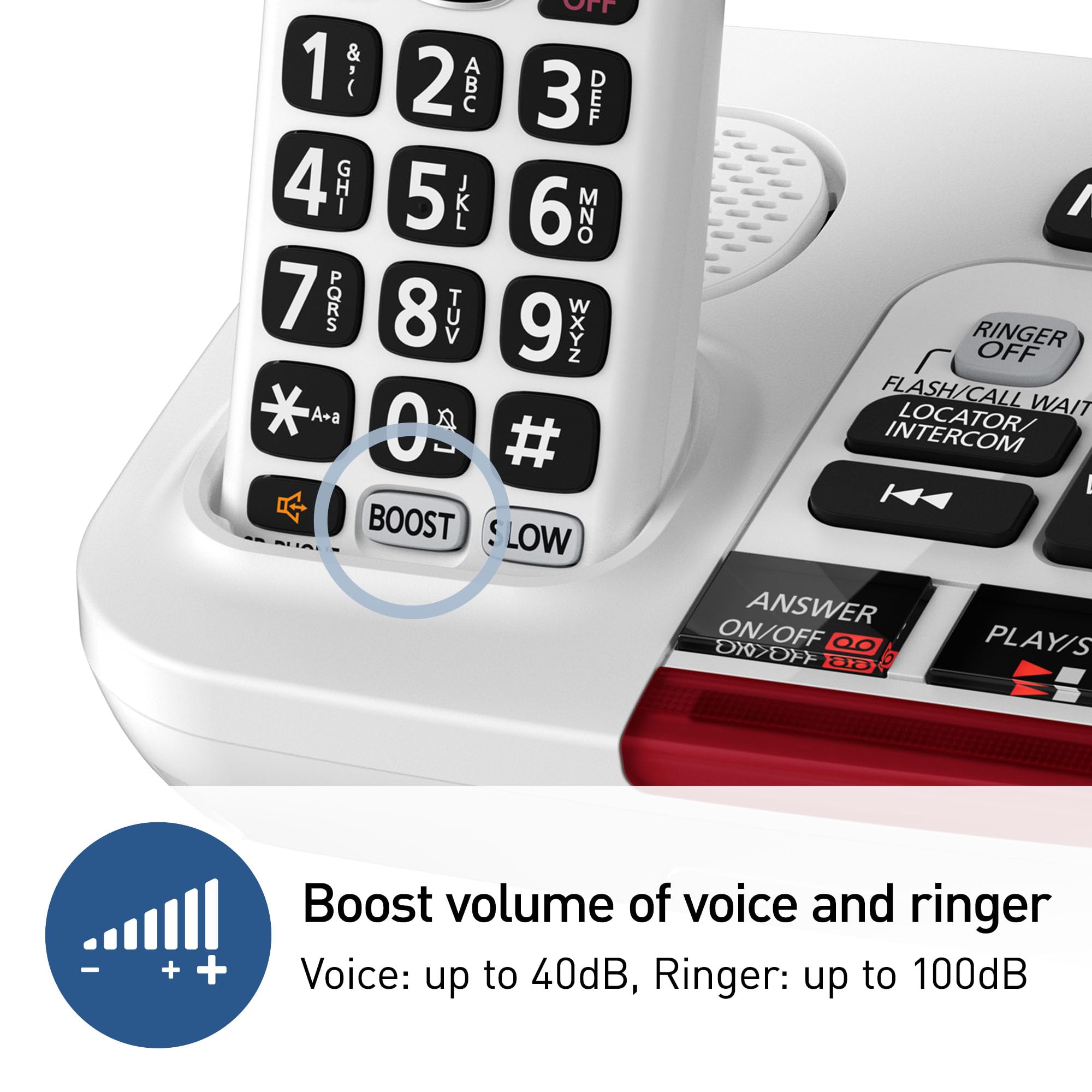 Foto 4 pulgar | Teléfono Inalámbrico Panasonic Kx-tgm420w Amplificado 40db Blanco - Venta Internacional.