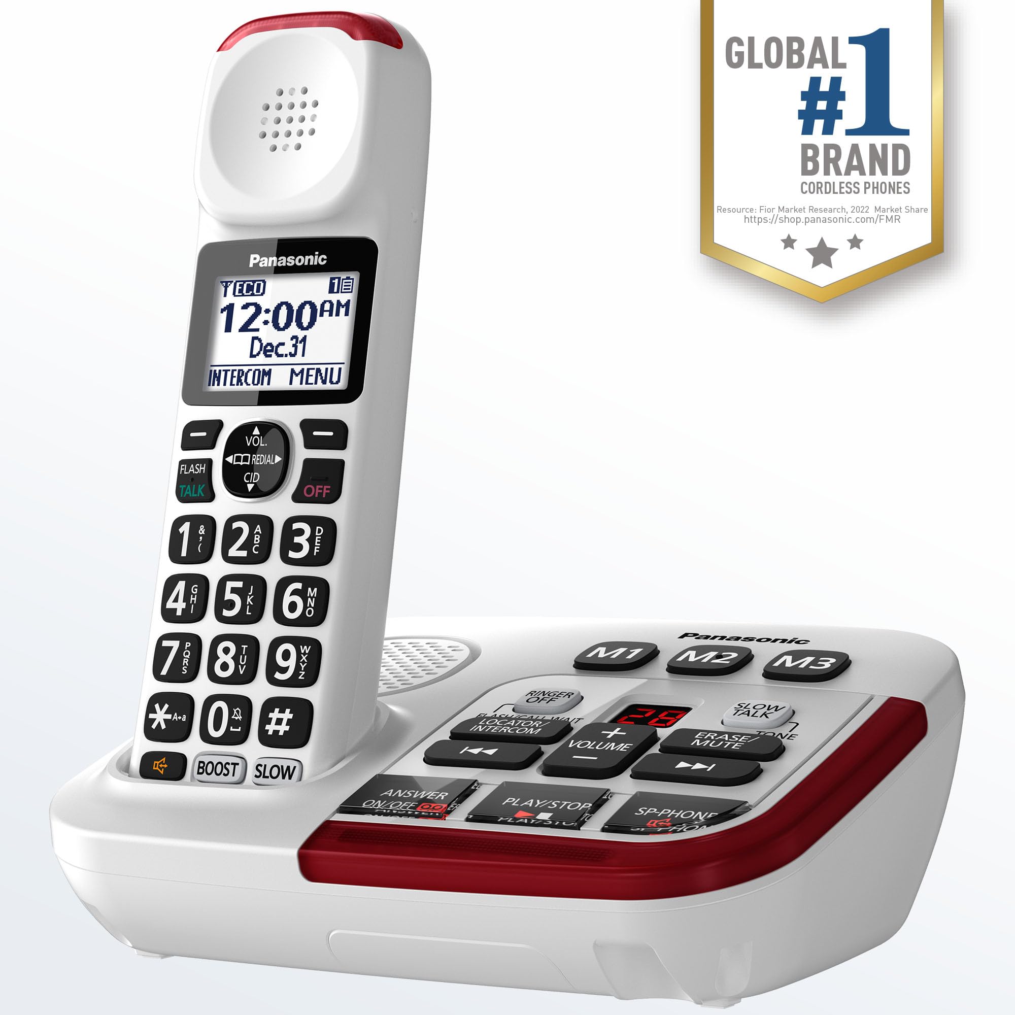 Foto 8 pulgar | Teléfono Inalámbrico Panasonic Kx-tgm420w Amplificado 40db Blanco - Venta Internacional.
