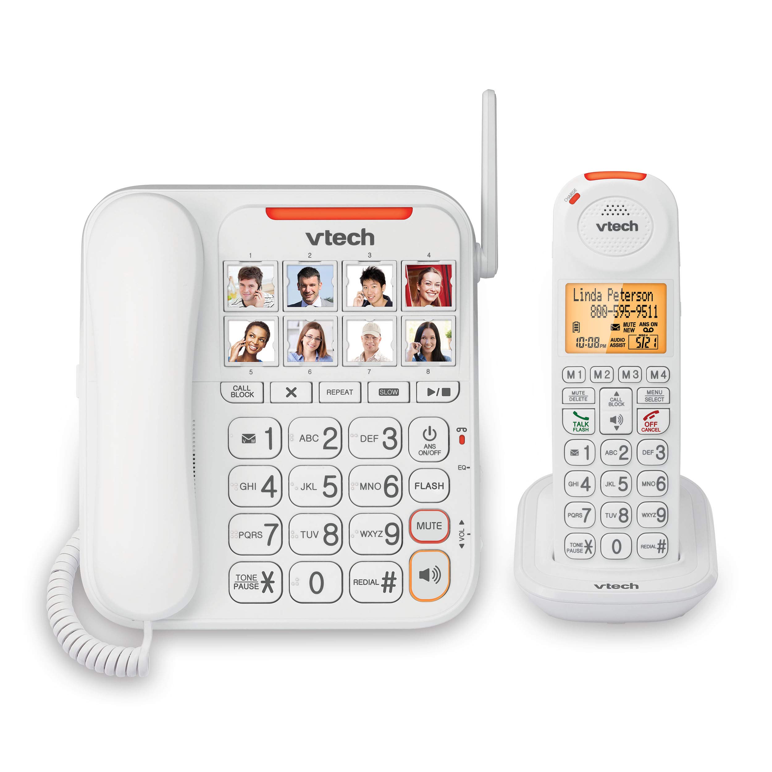 Teléfono Vtech Dect 6.0 Con Cable E Inalámbrico Con Sistema De Respuesta - Venta Internacional.