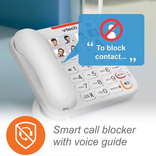 Foto 4 | Teléfono Vtech Dect 6.0 Con Cable E Inalámbrico Con Sistema De Respuesta - Venta Internacional.
