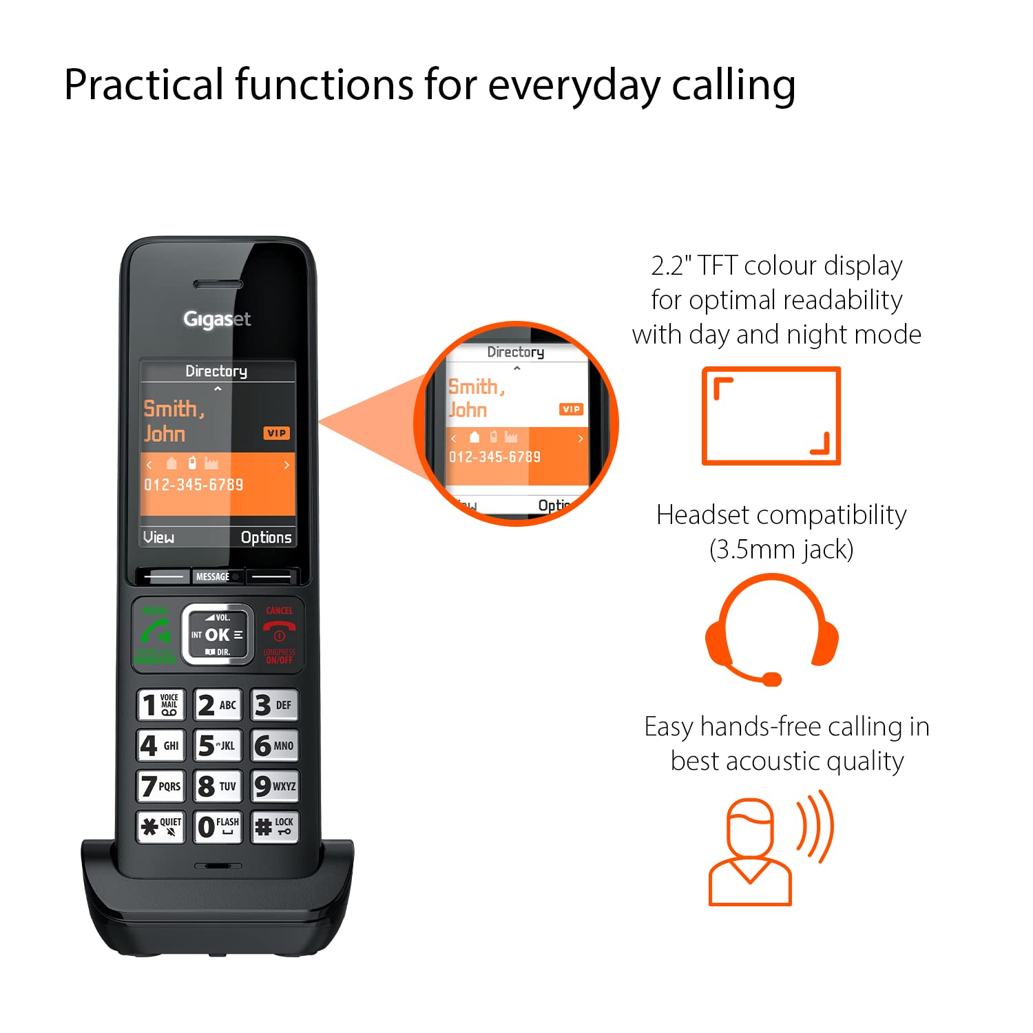 Foto 4 | Teléfono Inalámbrico Gigaset Comfort 552h Auricular Adicional - Venta Internacional.