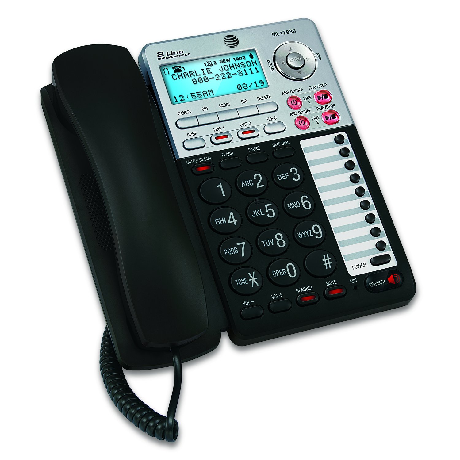Foto 4 pulgar | Altavoz At&t Ml17939 De Dos Líneas Con Identificador De Llamadas Y Contestador - Venta Internacional.