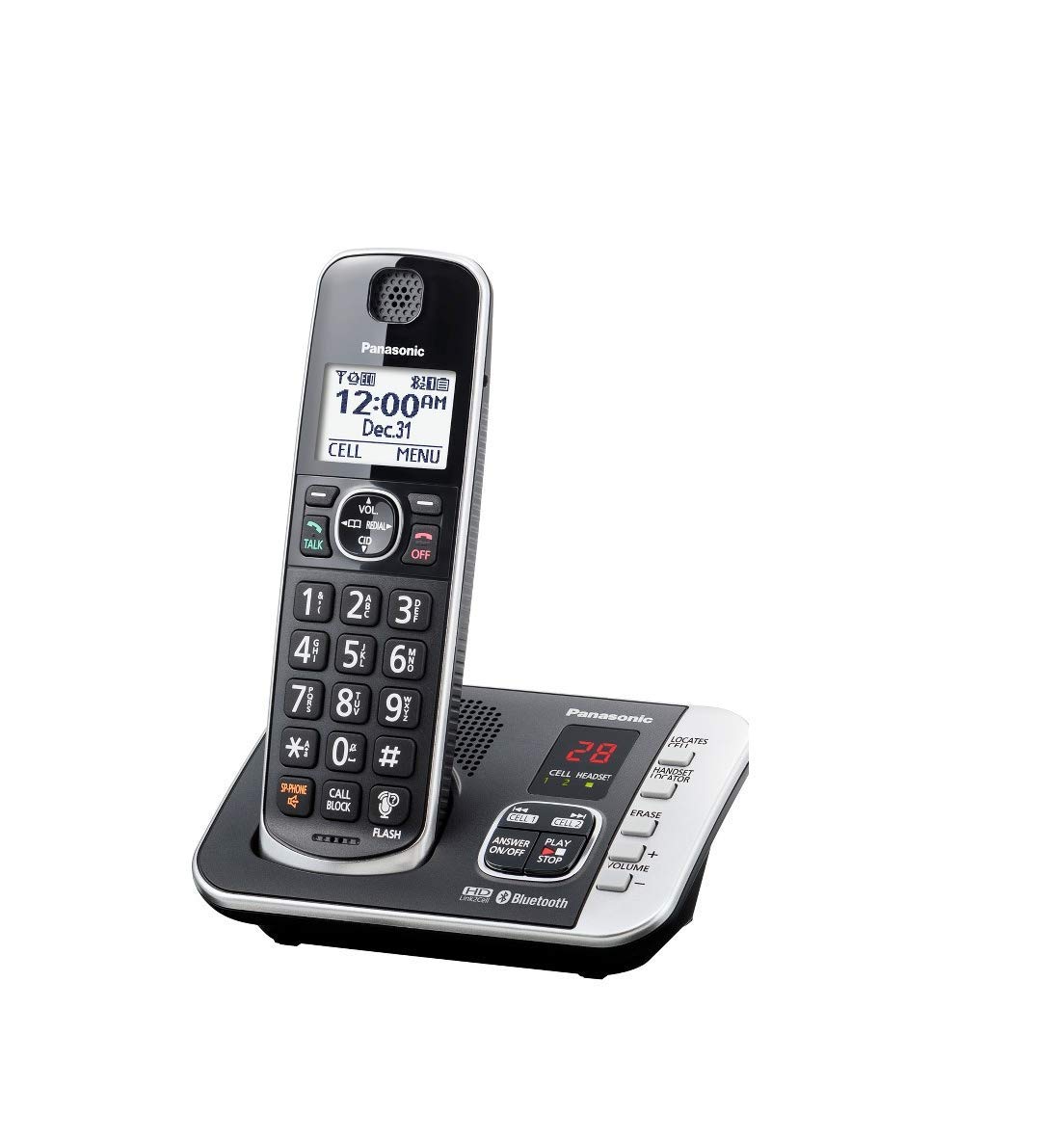 Foto 3 pulgar | Teléfono Inalámbrico Panasonic KX-TGE663B con Enlace a Celular 3 Teléfonos - Venta Internacional