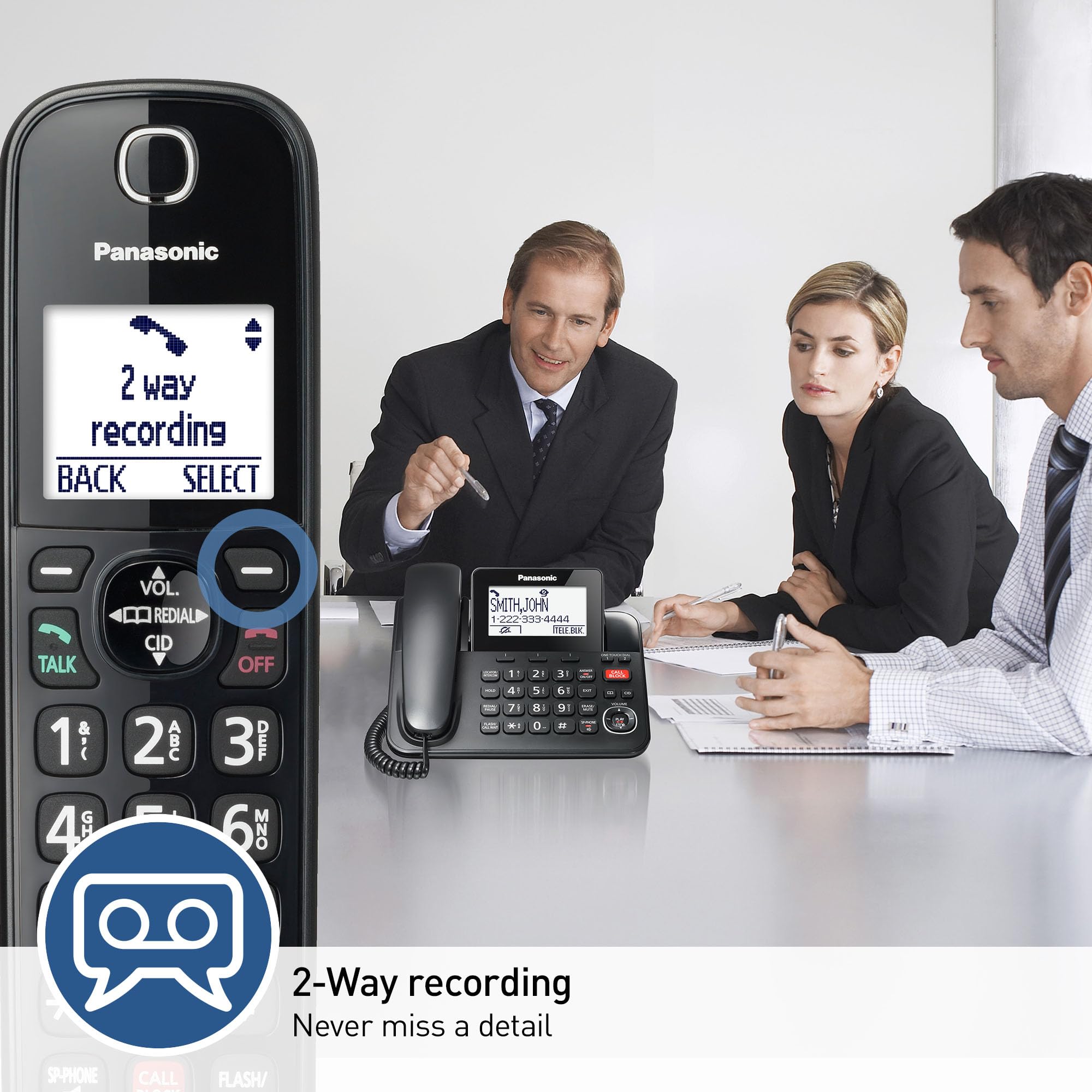 Foto 5 pulgar | Teléfono Panasonic Kx-tgf850b con Bloqueo de Llamadas - Venta Internacional