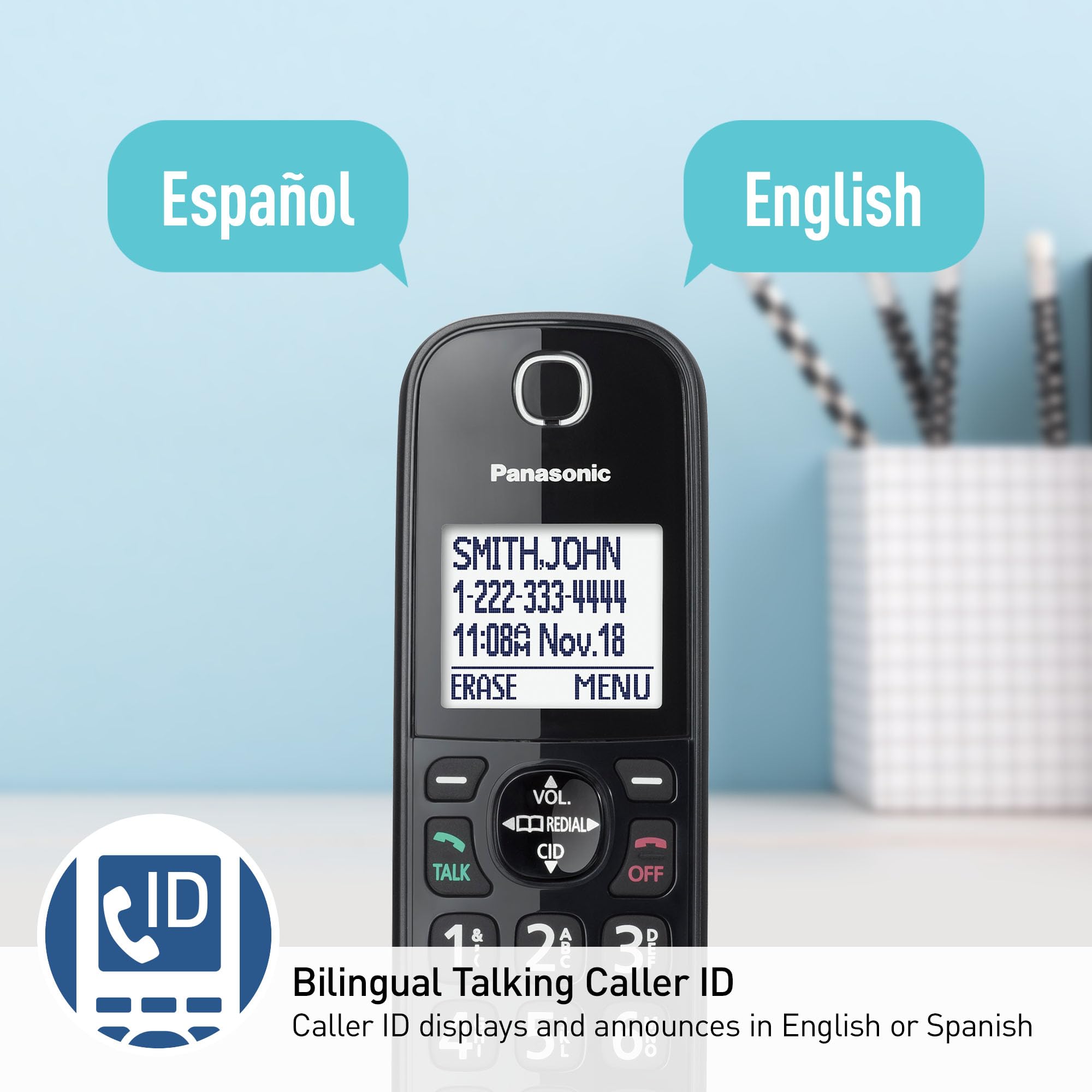 Foto 6 pulgar | Teléfono Panasonic Kx-tgf850b con Bloqueo de Llamadas - Venta Internacional