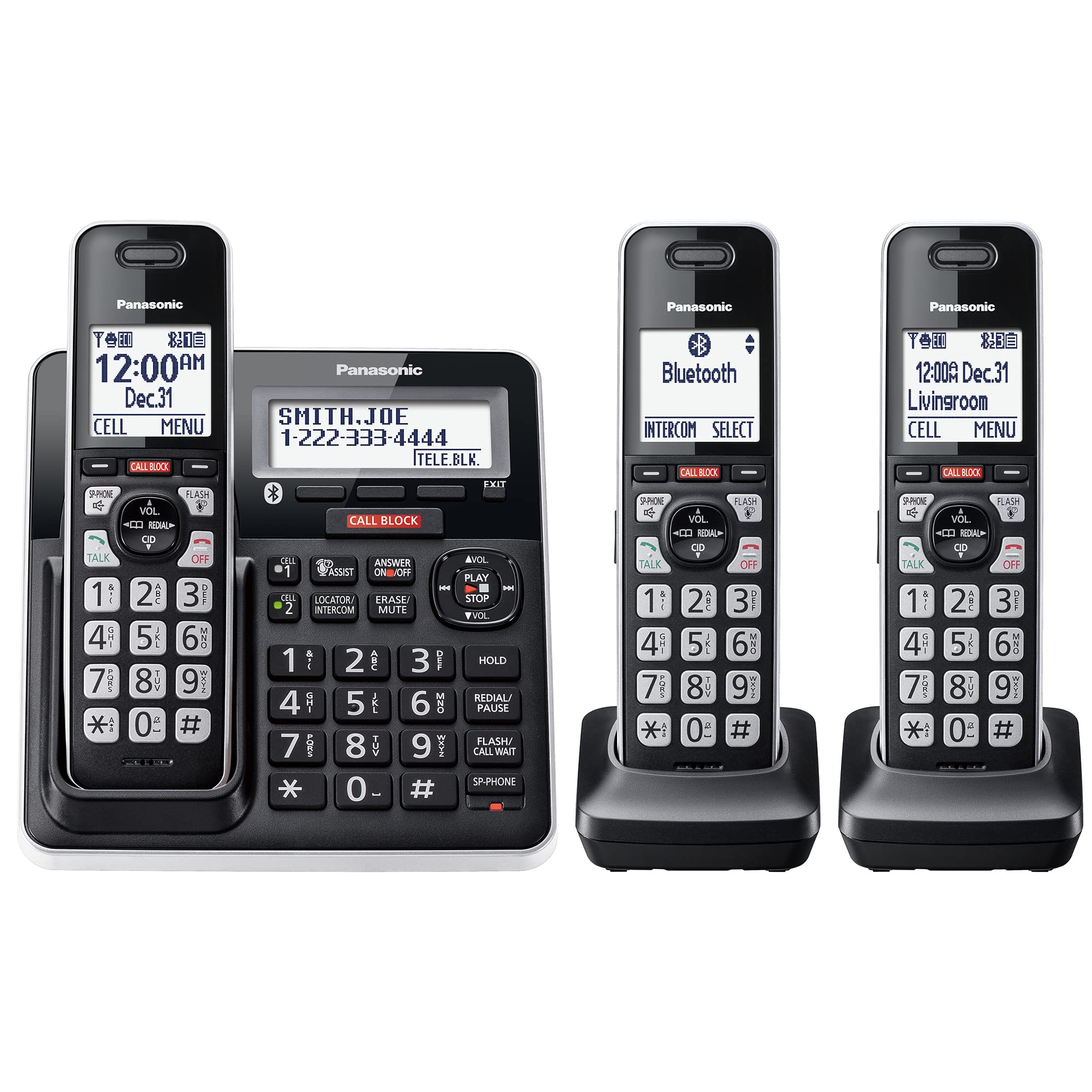 Foto 2 pulgar | Teléfono Inalámbrico Panasonic Kx-tgf973b con Bloqueo de Llamadas y Bluetooth - Venta Internacional