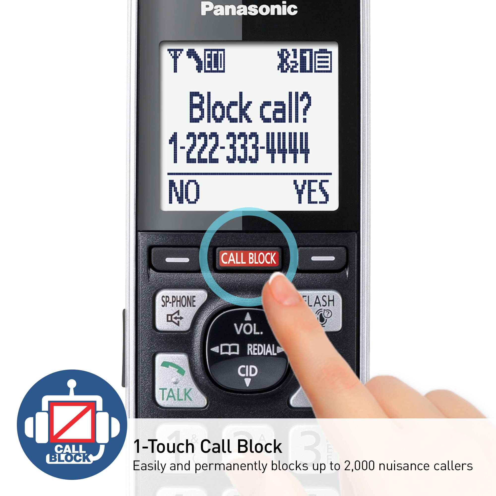 Foto 6 pulgar | Teléfono Inalámbrico Panasonic Kx-tgf973b con Bloqueo de Llamadas y Bluetooth - Venta Internacional