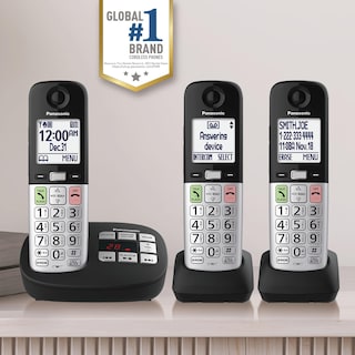 Foto 2 | Teléfono Inalámbrico Panasonic Kx-tgu433b Con Pantalla Grande Y Botones - Venta Internacional.