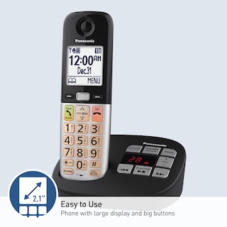 Foto 5 | Teléfono Inalámbrico Panasonic Kx-tgu433b Con Pantalla Grande Y Botones - Venta Internacional.