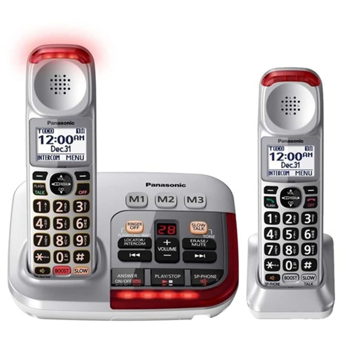 Foto 2 pulgar | Teléfono Inalámbrico Amplificado Panasonic Kx-tgm450s Con 2 Auriculares - Venta Internacional.