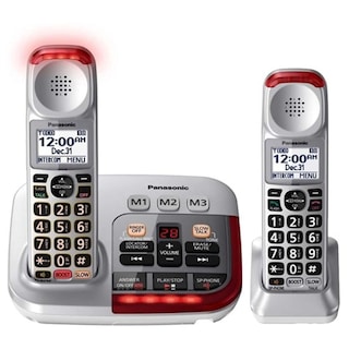 Foto 1 | Teléfono Inalámbrico Amplificado Panasonic Kx-tgm450s Con 2 Auriculares - Venta Internacional.
