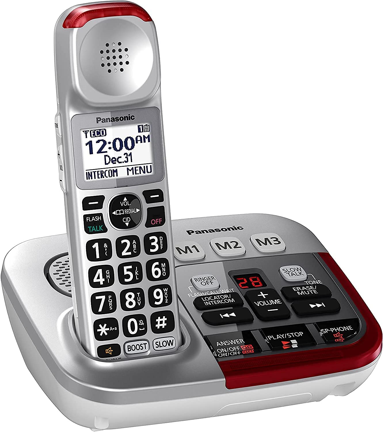 Foto 4 pulgar | Teléfono Inalámbrico Amplificado Panasonic Kx-tgm450s Con 2 Auriculares - Venta Internacional.