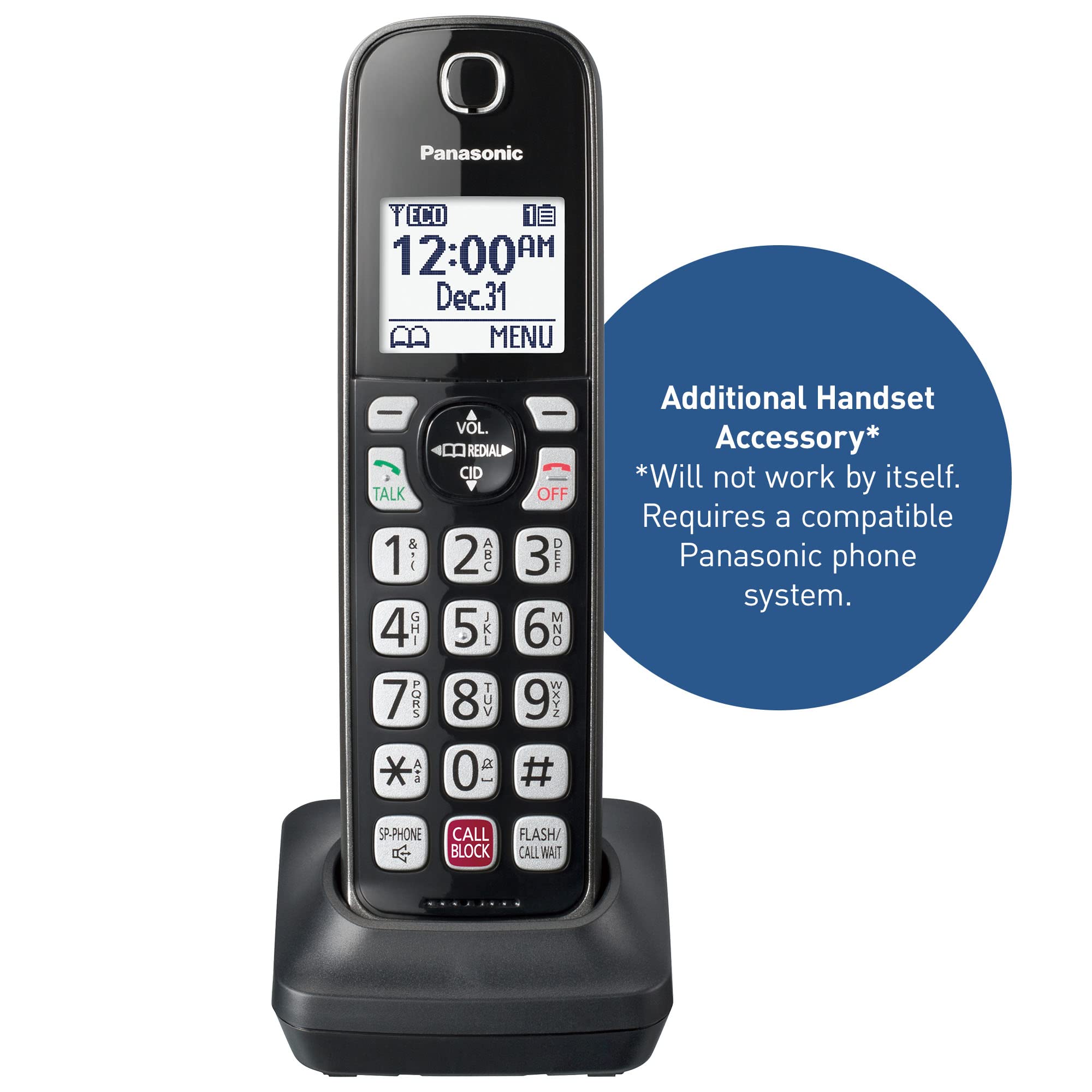 Foto 3 pulgar | Teléfono Inalámbrico Panasonic Kx-tgda83m Negro - Venta Internacional