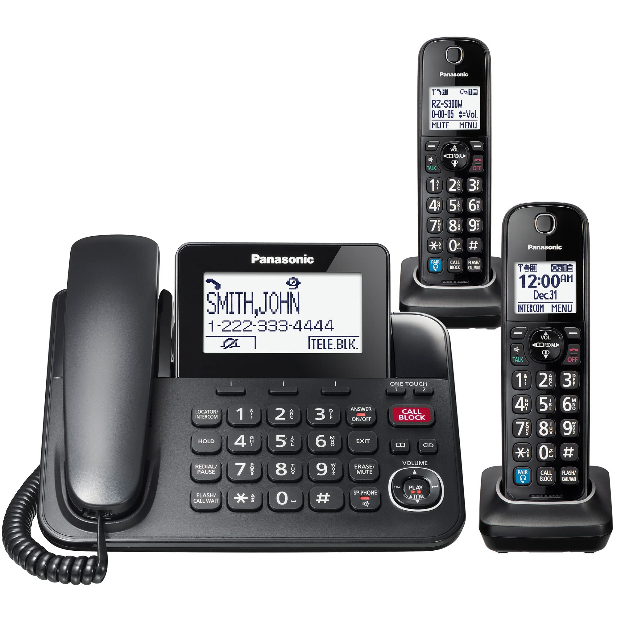 Foto 2 pulgar | Sistema Telefónico con Cable Panasonic Kx-tgf892b Bluetooth Negro - Venta Internacional