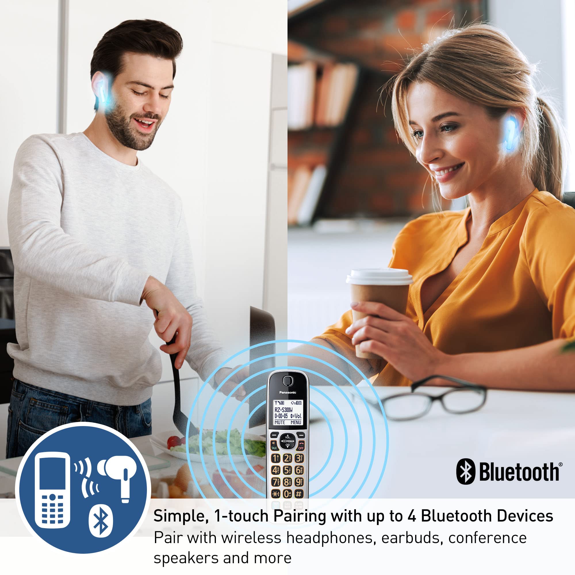 Foto 4 pulgar | Sistema Telefónico con Cable Panasonic Kx-tgf892b Bluetooth Negro - Venta Internacional