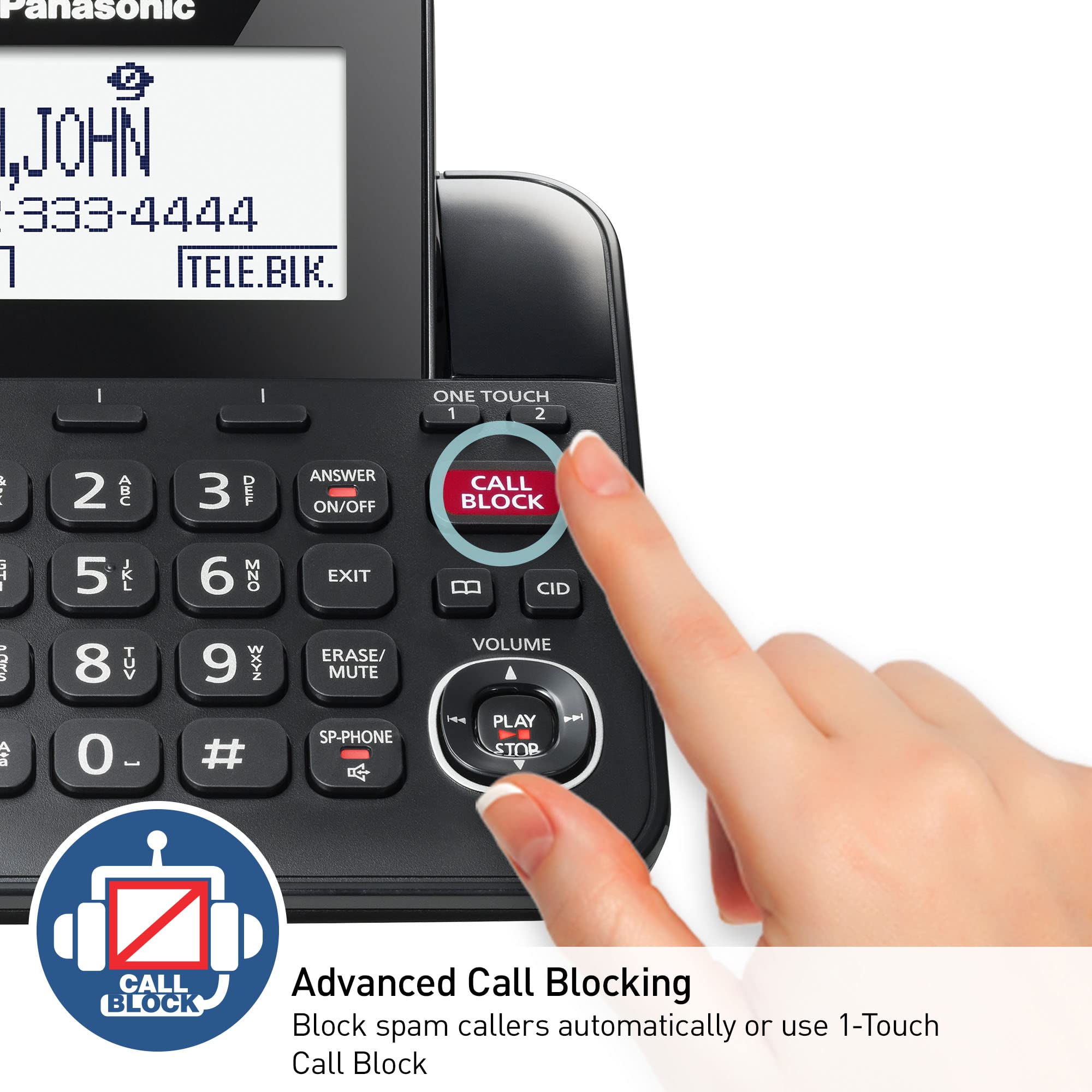 Foto 5 pulgar | Sistema Telefónico con Cable Panasonic Kx-tgf892b Bluetooth Negro - Venta Internacional