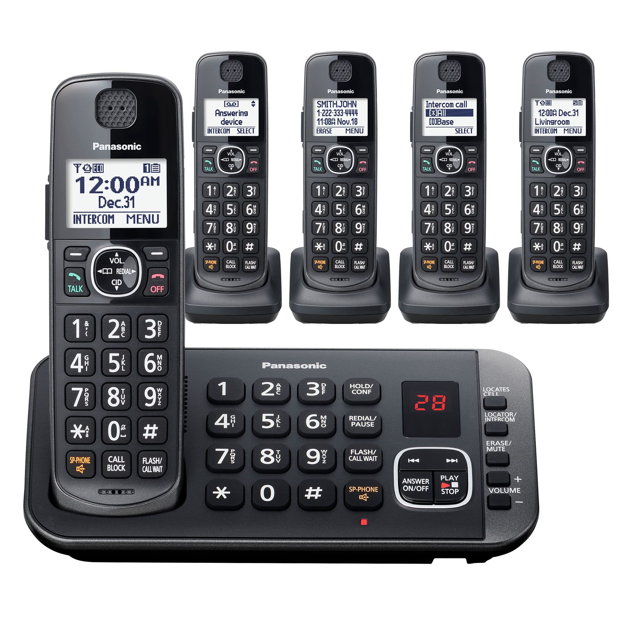 Foto 2 pulgar | Sistema Telefónico Inalámbrico Panasonic Kx-tge645m Con 5 Auriculares - Venta Internacional.