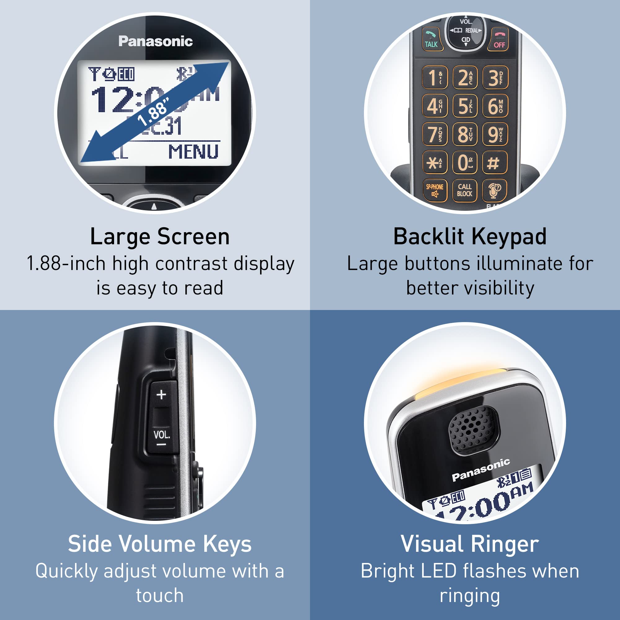 Foto 4 pulgar | Sistema Telefónico Inalámbrico Panasonic Kx-tge645m Con 5 Auriculares - Venta Internacional.