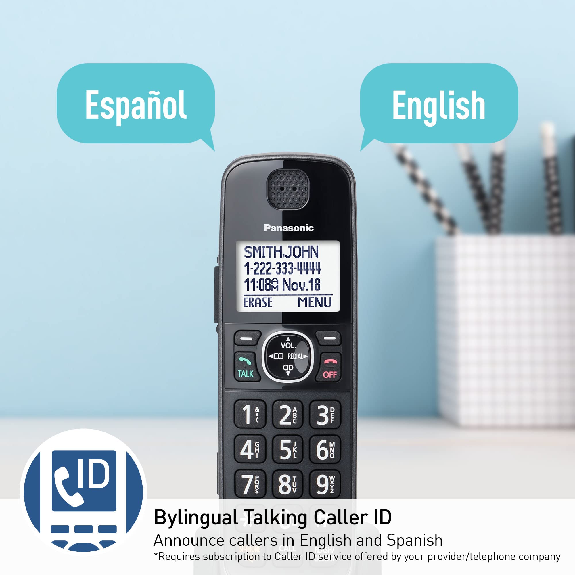 Foto 6 pulgar | Sistema Telefónico Inalámbrico Panasonic Kx-tge645m Con 5 Auriculares - Venta Internacional.