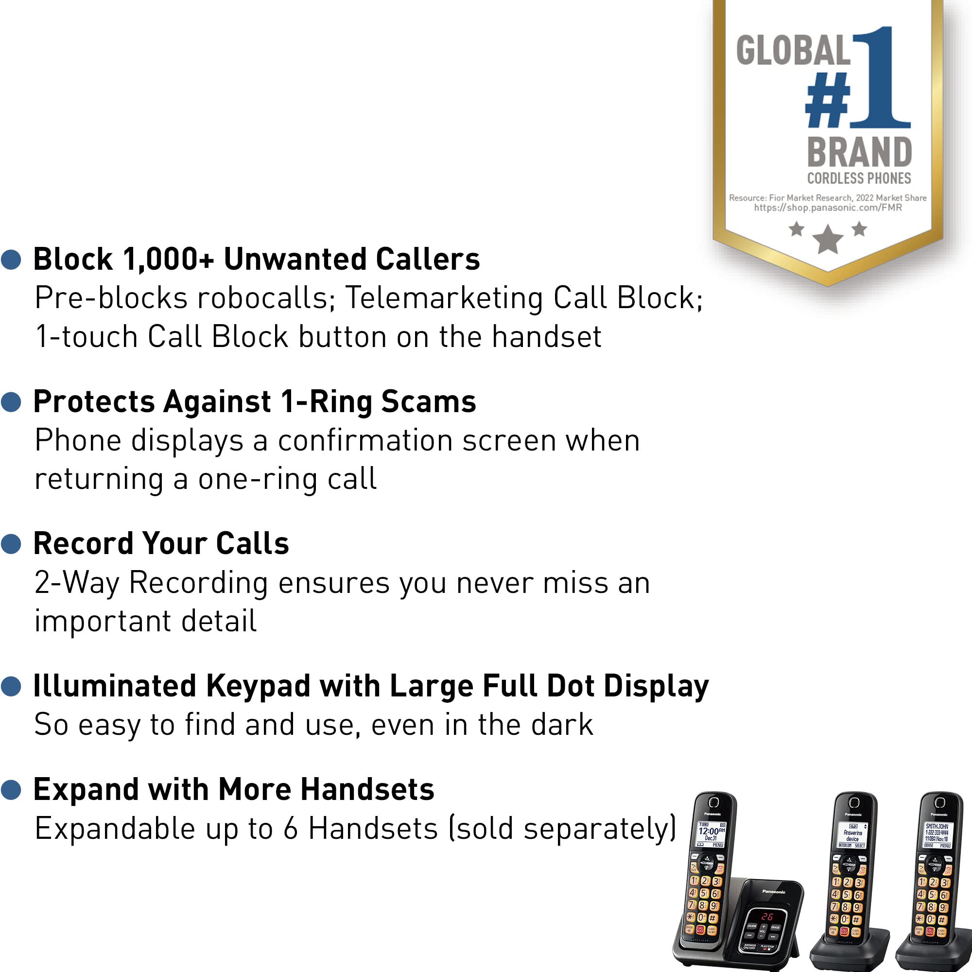 Foto 3 pulgar | Teléfono Inalámbrico Panasonic Kx-tgd833m con Contestador Automático - Venta Internacional