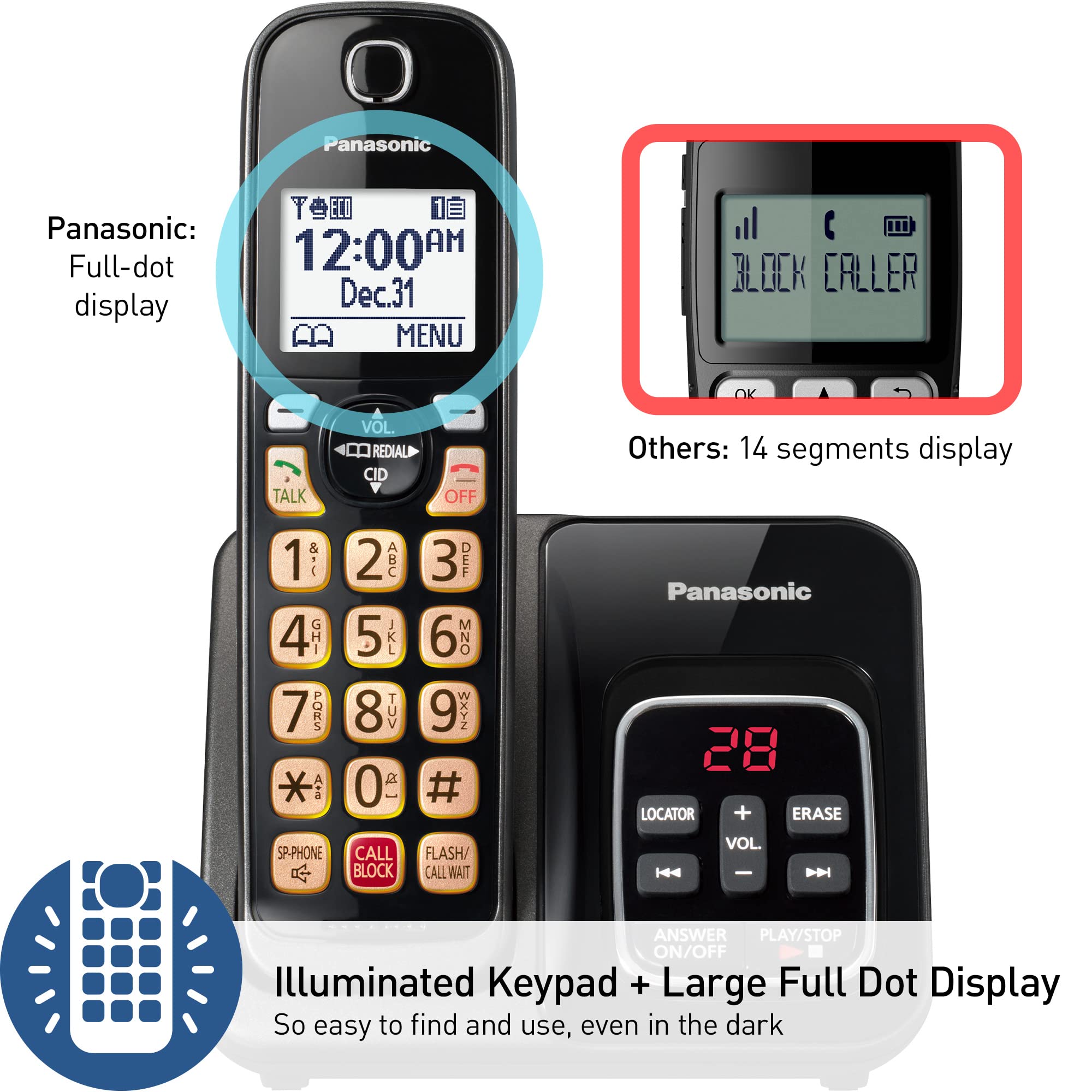 Foto 6 pulgar | Teléfono Inalámbrico Panasonic Kx-tgd833m con Contestador Automático - Venta Internacional