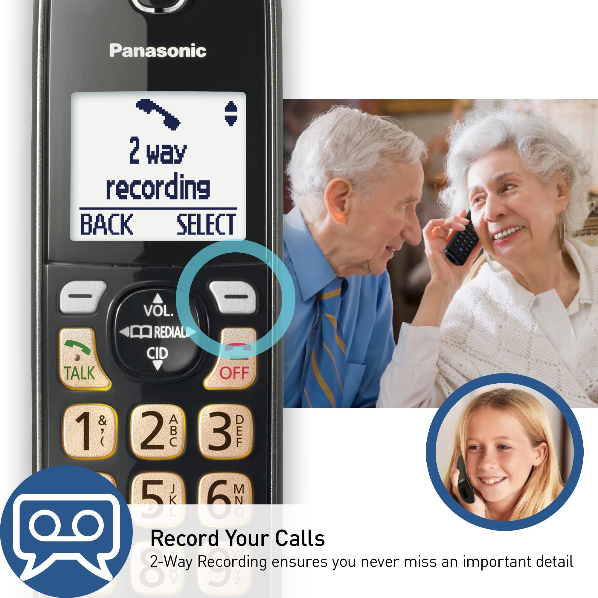 Foto 7 pulgar | Teléfono Inalámbrico Panasonic Kx-tgd833m con Contestador Automático - Venta Internacional