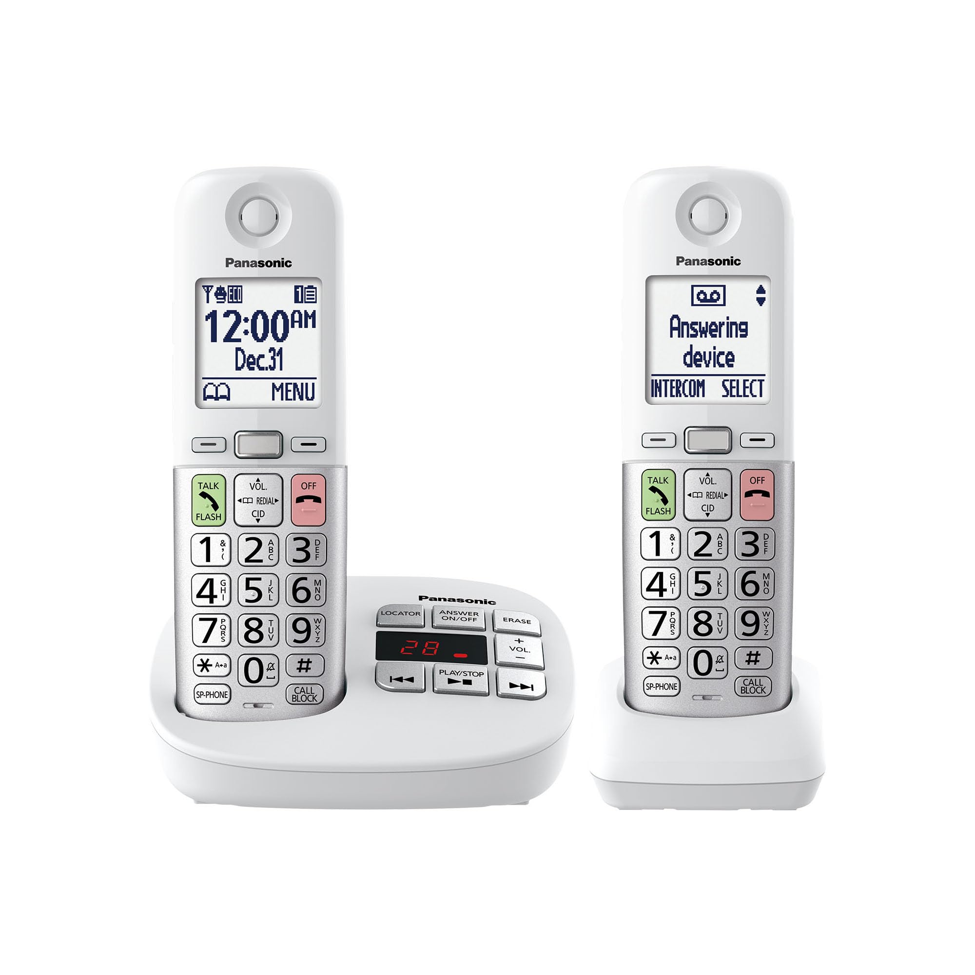 Foto 2 pulgar | Teléfono Inalámbrico Panasonic Kx-tgu432w con Pantalla Grande 2 Auriculares - Venta Internacional