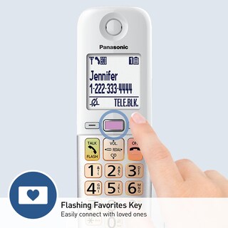 Foto 3 | Teléfono Inalámbrico Panasonic Kx-tgu432w con Pantalla Grande 2 Auriculares - Venta Internacional