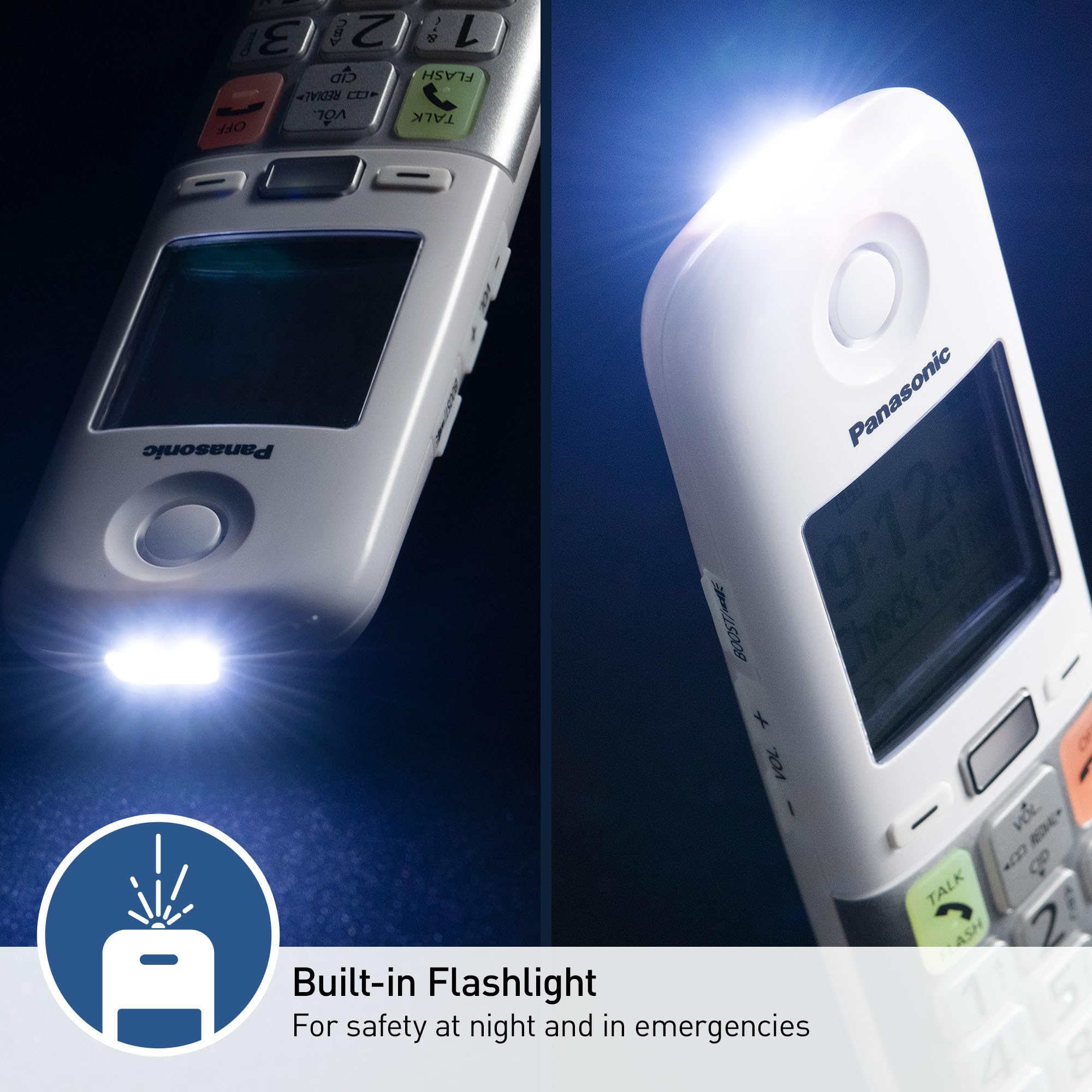 Foto 5 pulgar | Teléfono Inalámbrico Panasonic Kx-tgu432w con Pantalla Grande 2 Auriculares - Venta Internacional