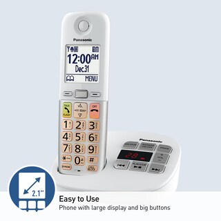 Foto 5 | Teléfono Inalámbrico Panasonic Kx-tgu432w con Pantalla Grande 2 Auriculares - Venta Internacional