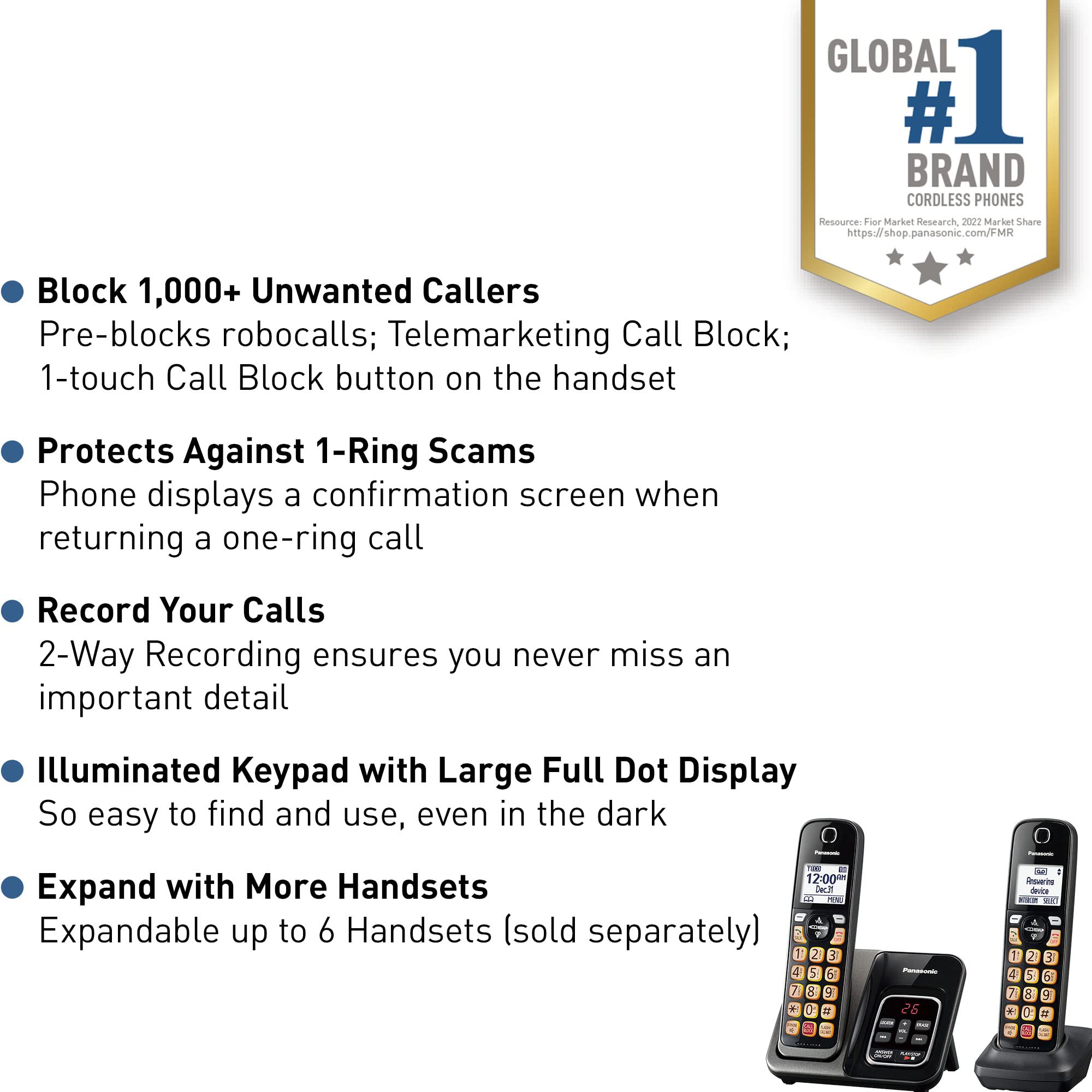 Foto 3 pulgar | Teléfono Inalámbrico Panasonic Kx-tgd832m con Contestador Automático - Venta Internacional