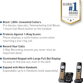 Foto 2 | Teléfono Inalámbrico Panasonic Kx-tgd832m con Contestador Automático - Venta Internacional