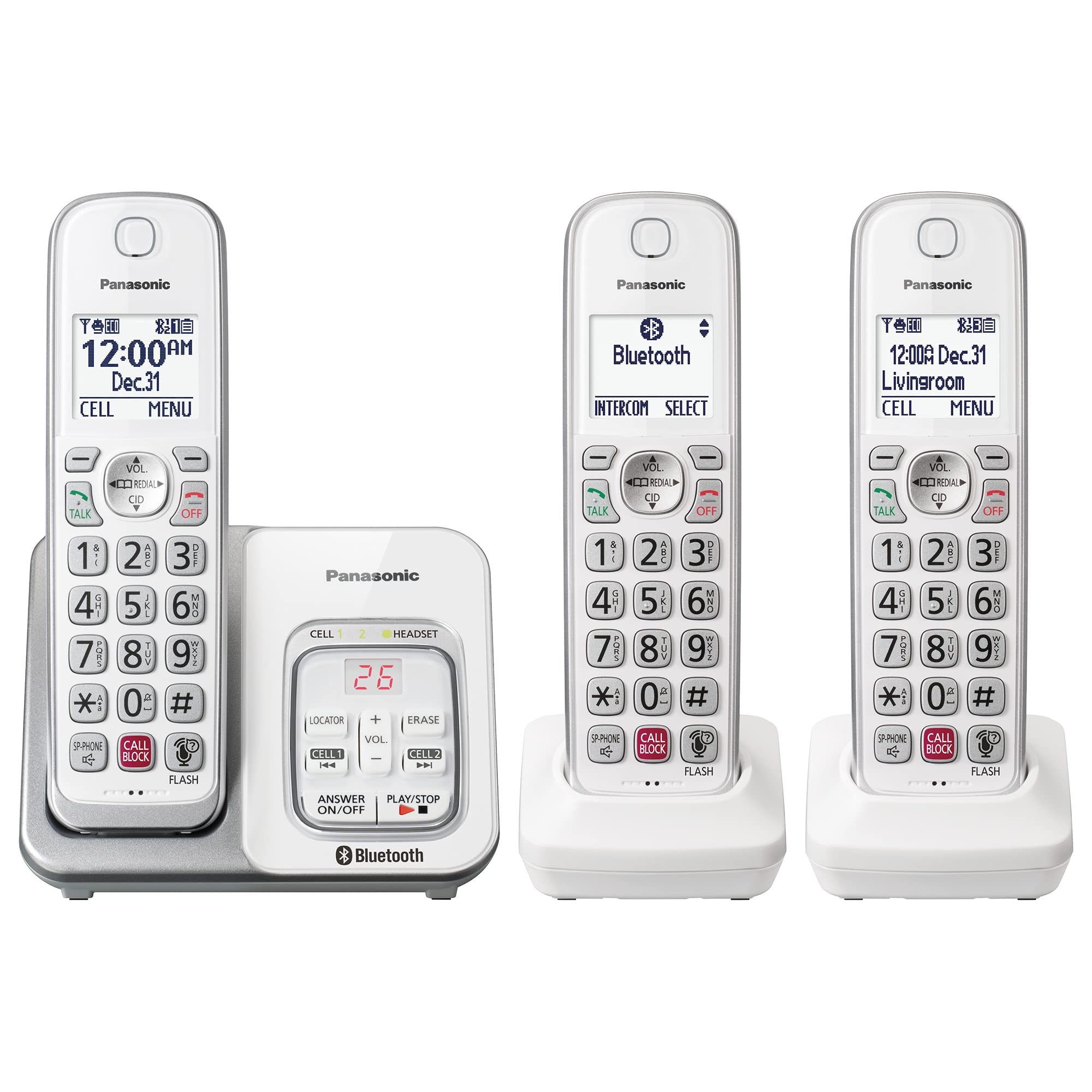 Foto 2 pulgar | Teléfono Inalámbrico Panasonic Kx-tgd863w con Contestador Automático - Venta Internacional