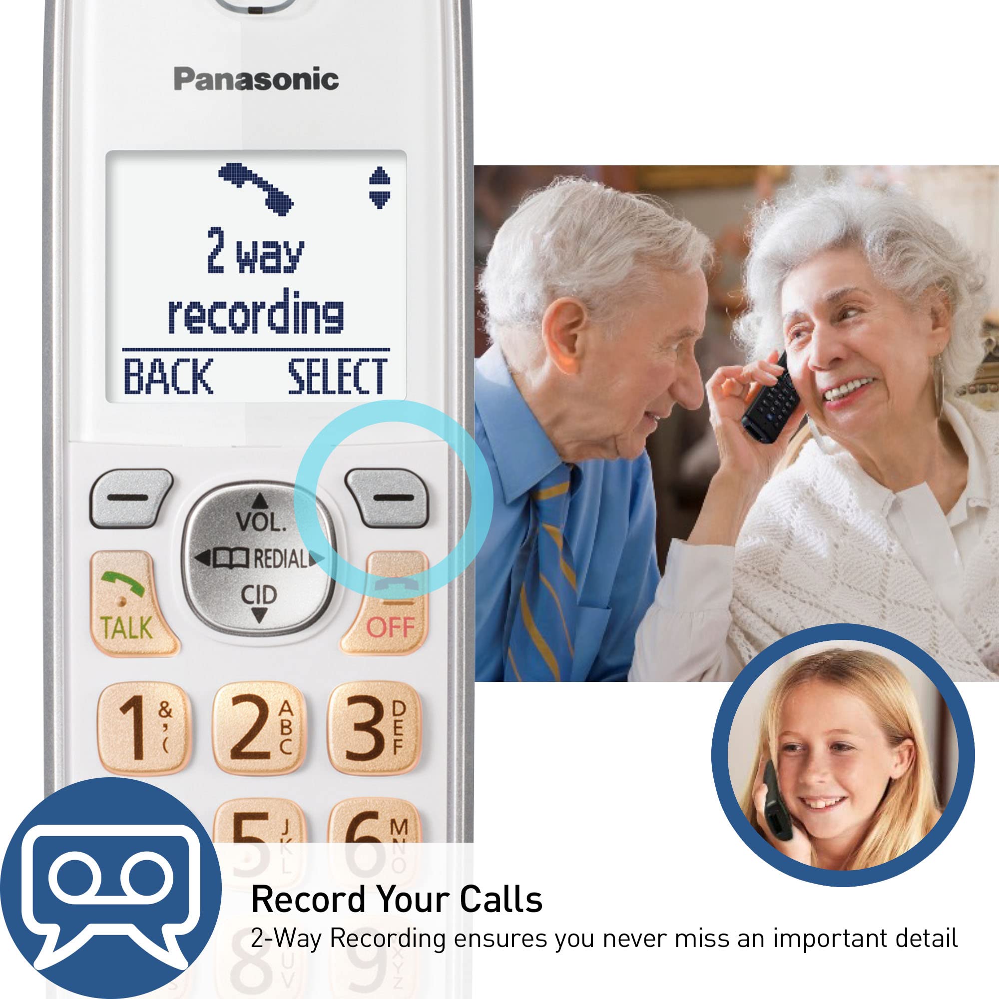 Foto 8 pulgar | Teléfono Inalámbrico Panasonic Kx-tgd863w con Contestador Automático - Venta Internacional