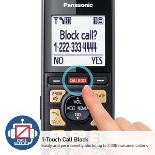 Foto 4 | Teléfono Inalámbrico Panasonic Kx-tgf944b Call Block 4 Auriculares - Venta Internacional
