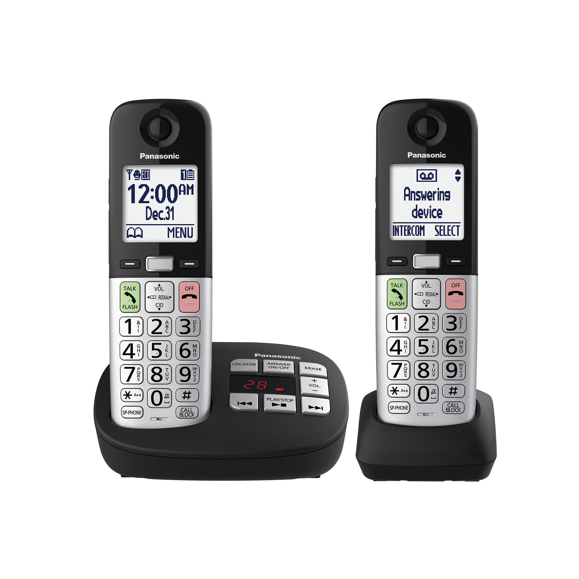 Foto 2 pulgar | Teléfono Inalámbrico Panasonic Kx-tgu432b Con Pantalla Grande Y Botones - Venta Internacional.