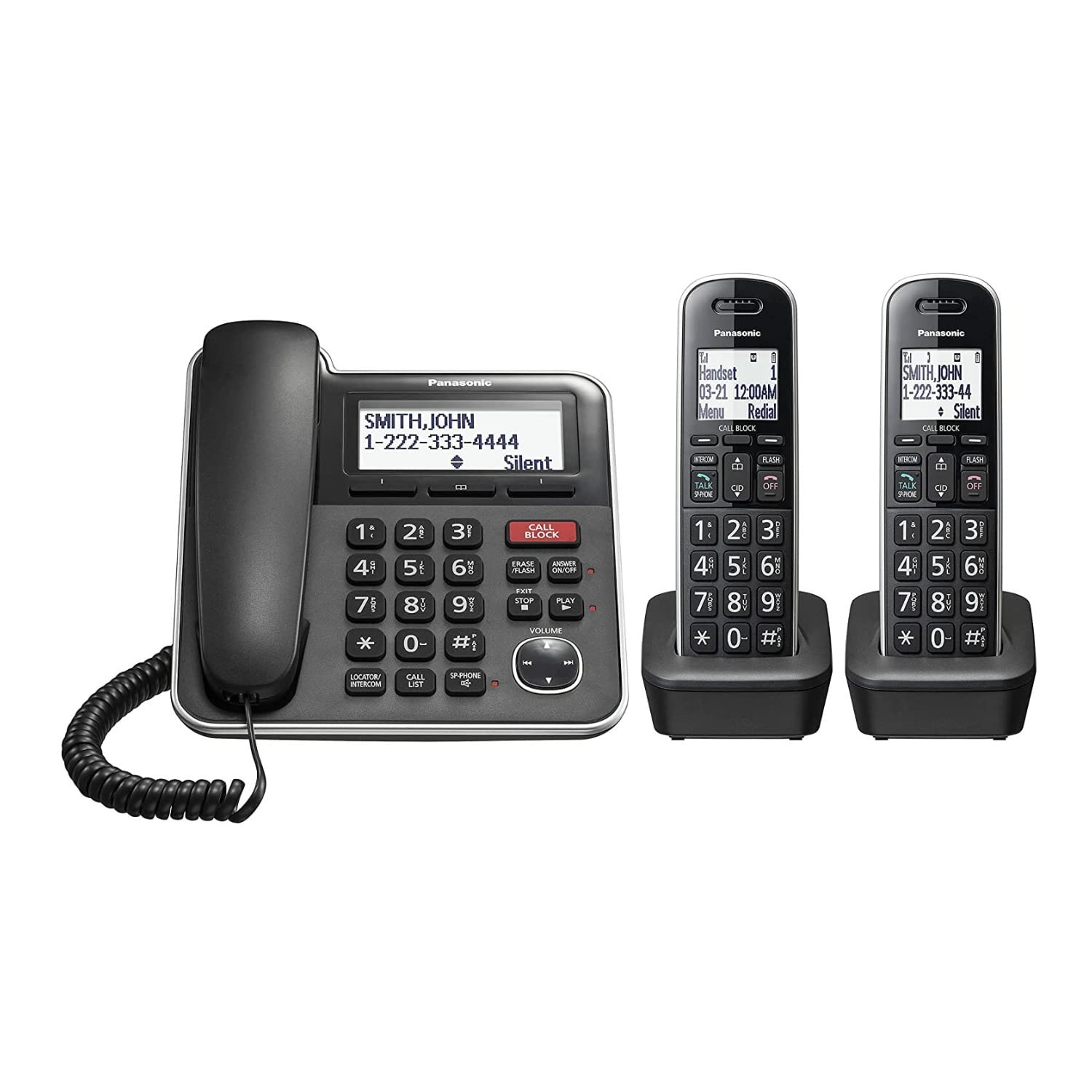 Foto 1 | Sistema Telefónico Panasonic Kx-tgb852b - 2 Auriculares Venta Internacional