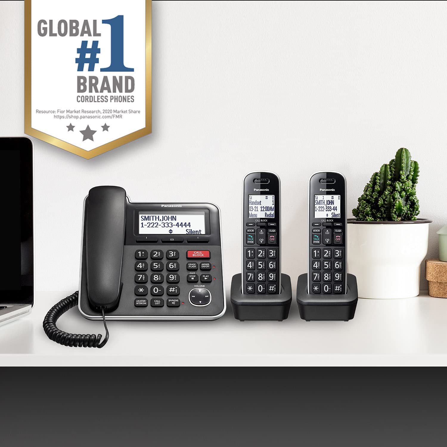 Foto 3 pulgar | Sistema Telefónico Panasonic Kx-tgb852b - 2 Auriculares Venta Internacional