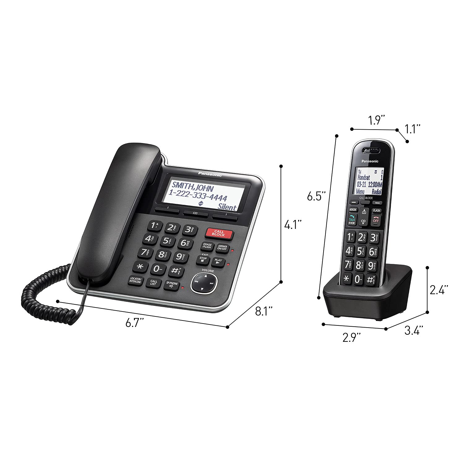 Foto 4 pulgar | Sistema Telefónico Panasonic Kx-tgb852b - 2 Auriculares Venta Internacional