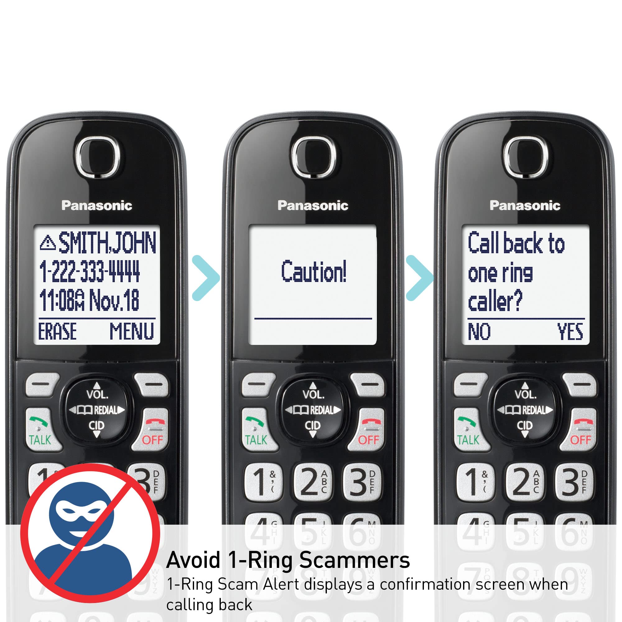 Foto 5 pulgar | Teléfono Inalámbrico Panasonic Kx-tgd813b con Bloqueo de Llamadas Avanzado - Venta Internacional