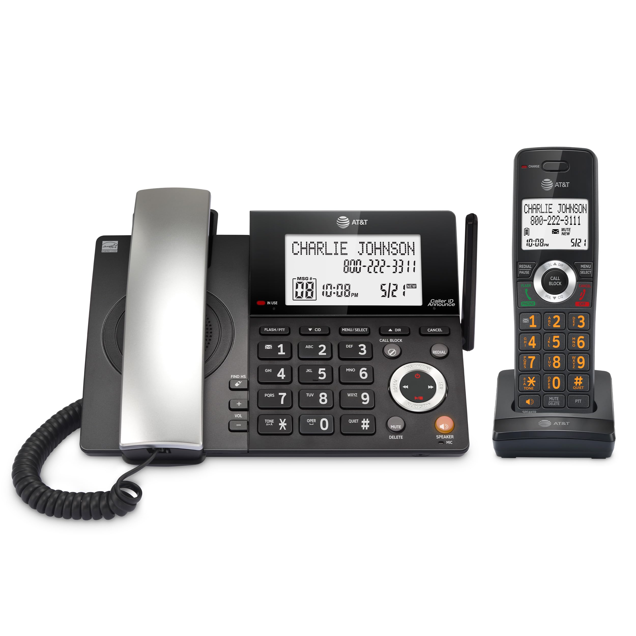 Foto 2 pulgar | Teléfono Residencial At&t Dect 6.0 con Contestador Automático - Venta Internacional
