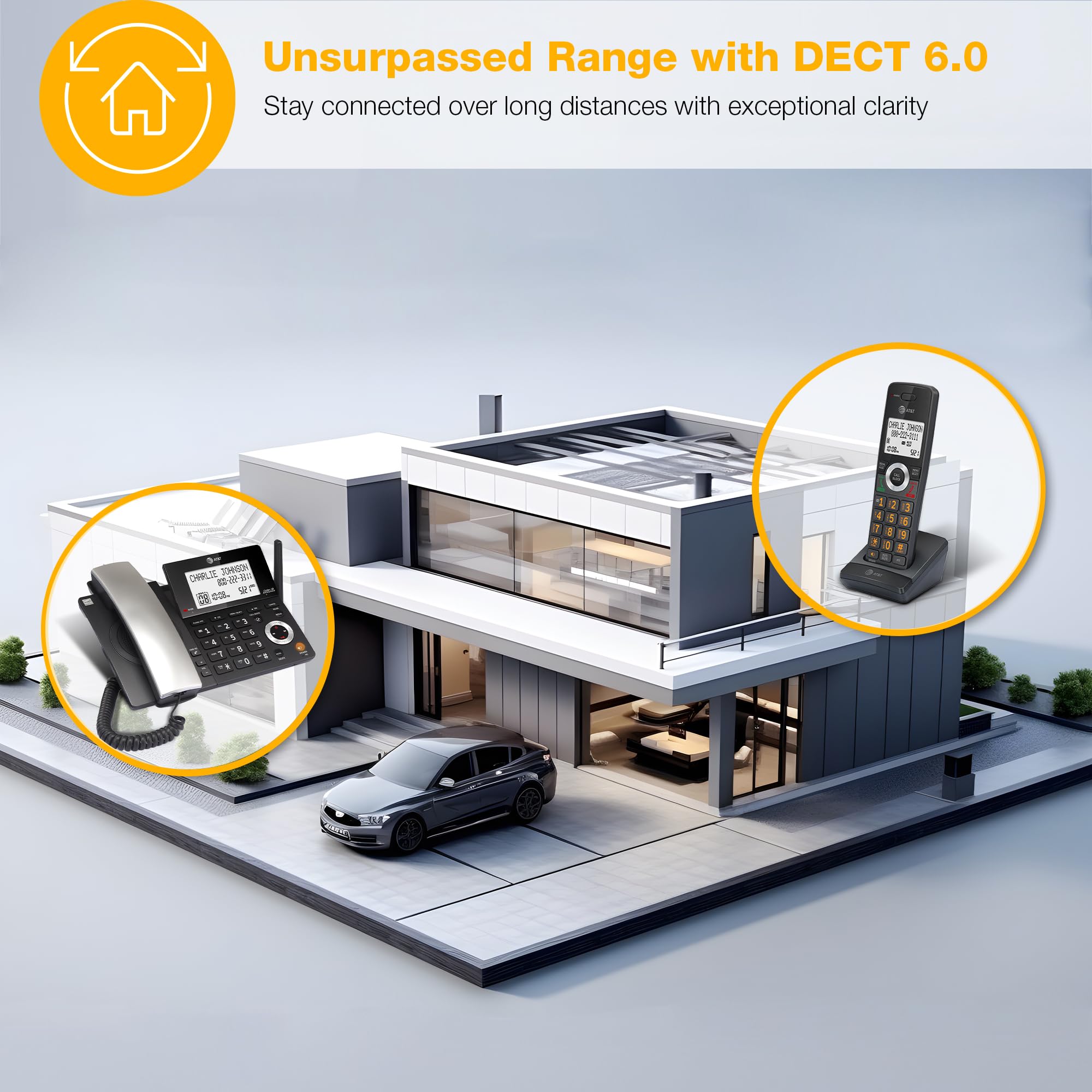 Foto 4 pulgar | Teléfono Residencial At&t Dect 6.0 con Contestador Automático - Venta Internacional