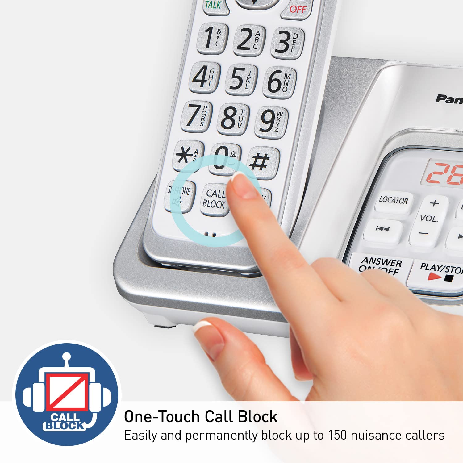 Foto 4 pulgar | Teléfono Inalámbrico Panasonic Kx-tgd633w Con Contestador Automático - Venta Internacional.