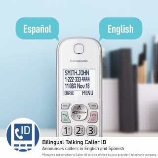 Foto 4 | Teléfono Inalámbrico Panasonic Kx-tgd633w Con Contestador Automático - Venta Internacional.