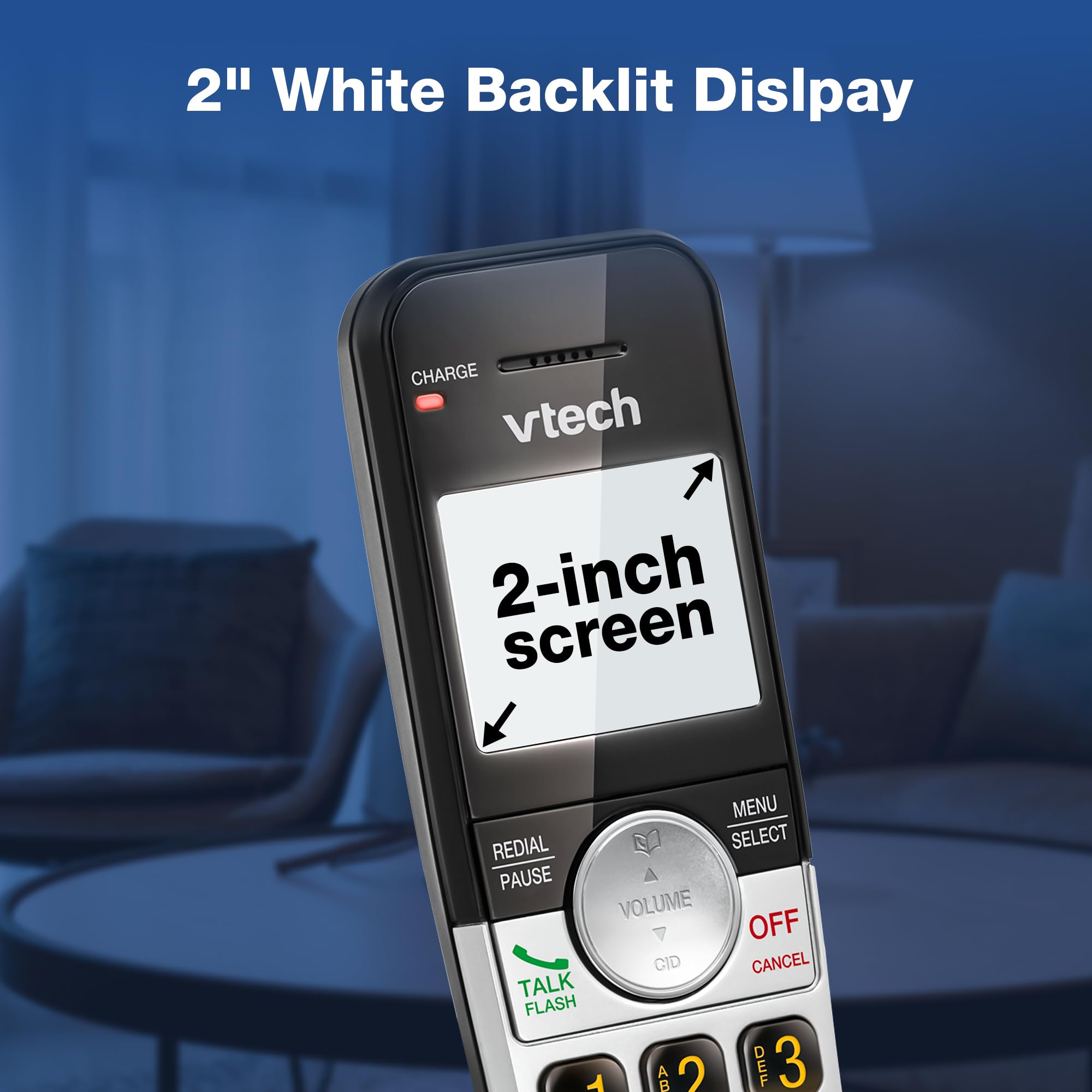 Foto 5 pulgar | Teléfono Inalámbrico Vtech Vg231-3 Con Pantalla Grande Y Botones Grandes - Venta Internacional.