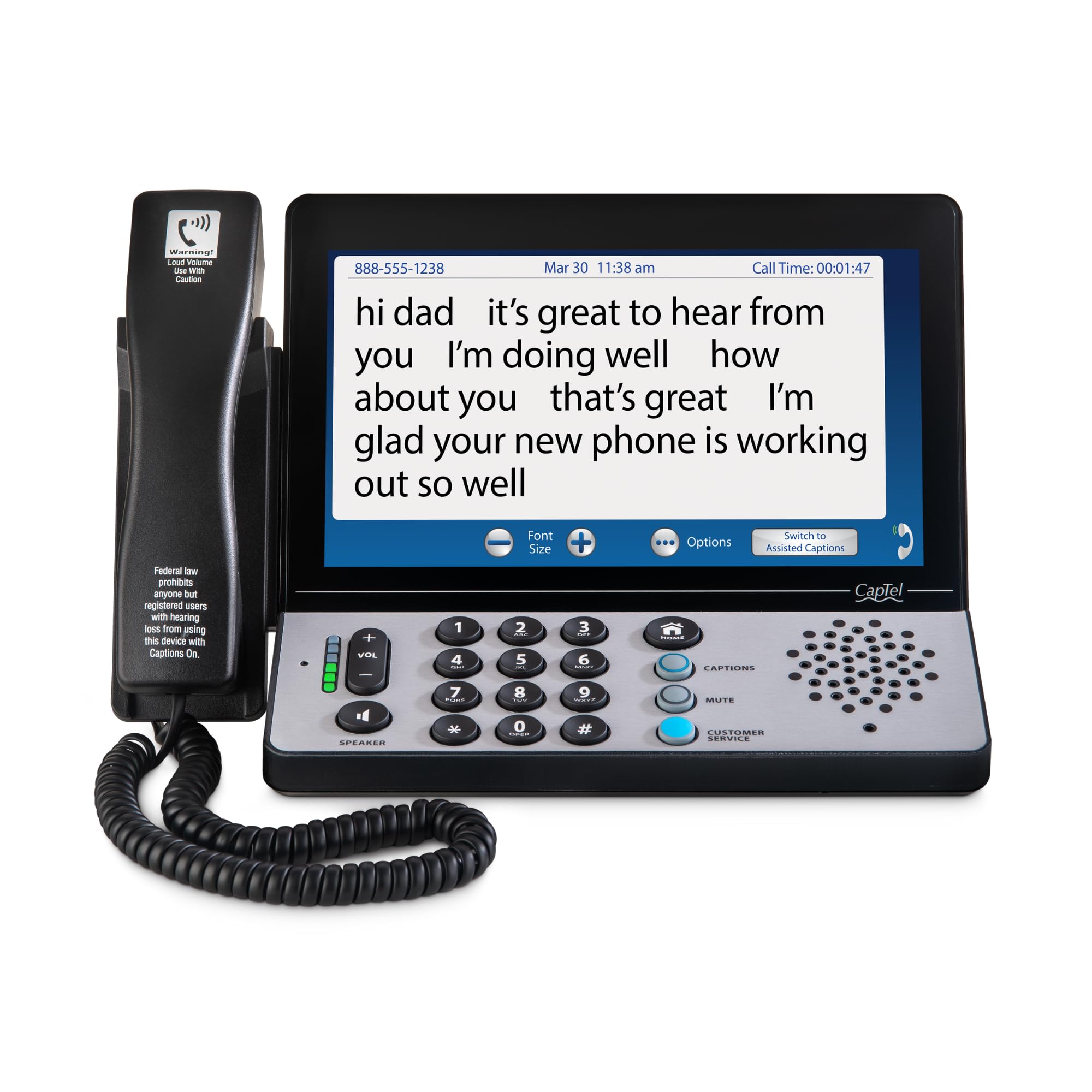 Teléfono Con Subtítulos Hamilton Captel 2400ispnbt 40db - Venta Internacional.